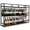 [US Local Warehouse] Bar Liquor Bottle Display Shelf Wall-Mounted Wine Storage Rack Home Glass Holder