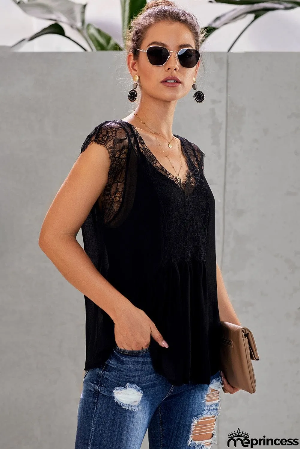 From A Dream Lace Tank Top with Vest