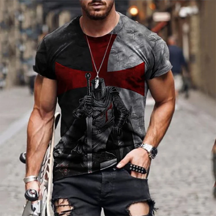 Men's T-Shirt 3D Print Short Sleeve Casual Tops