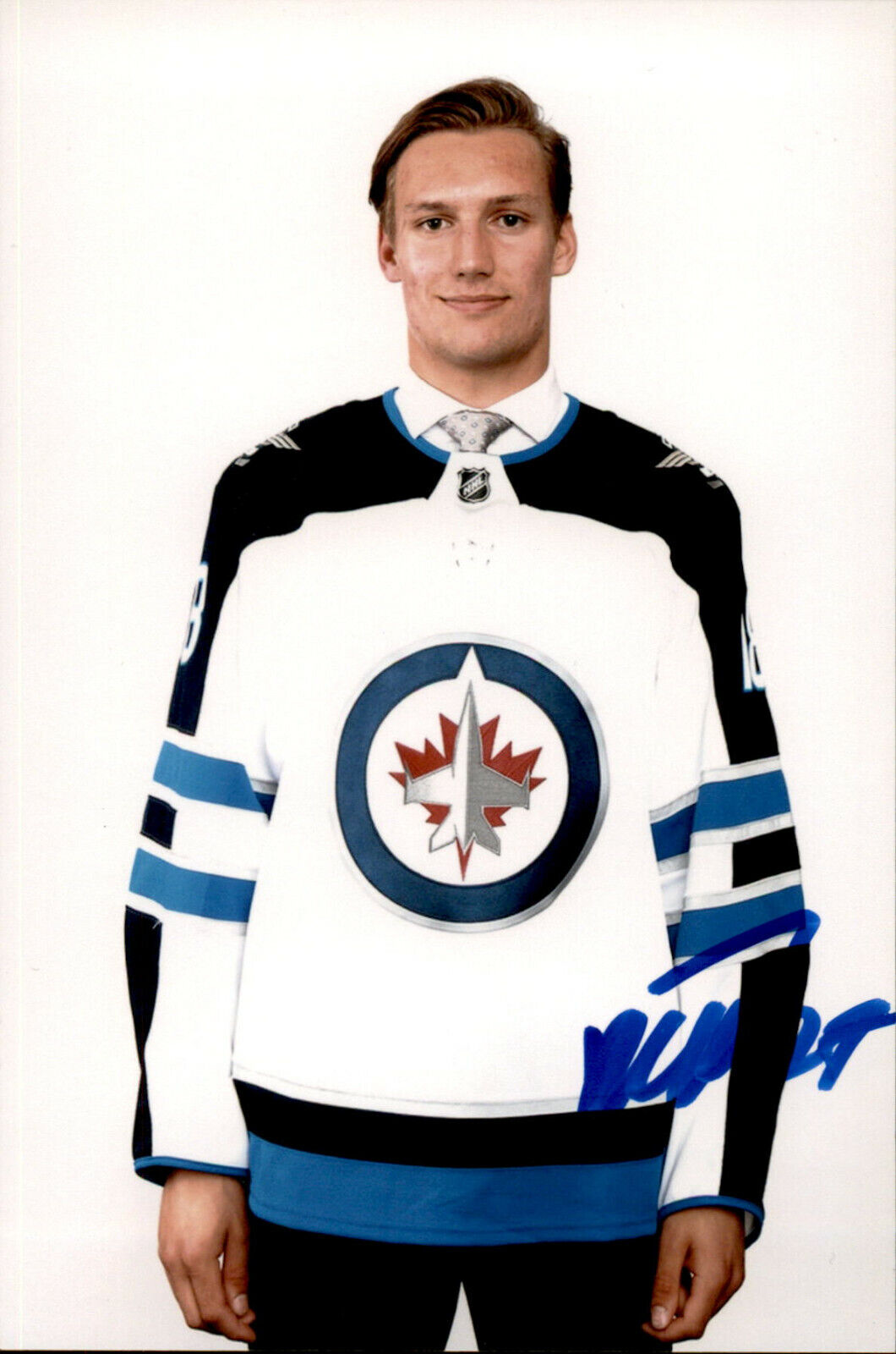 David Gustafsson SIGNED 4x6 Photo Poster painting TEAM SWEDEN / WINNIPEG JETS #2