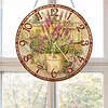 2D DIY Acrylic Garden Diamond Painting Clock Pendant w/ Clock Function Wall Art