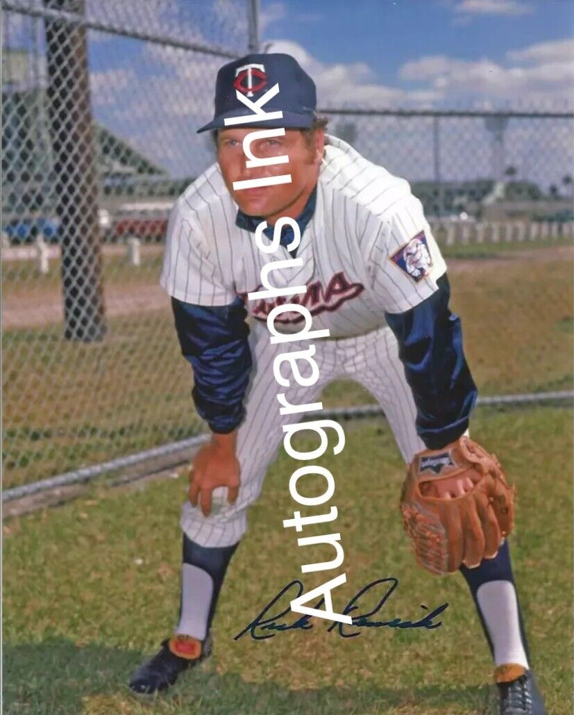 Rick Renick autographed color 8x10 Minnesota Twins Tops Vault  Ship #2