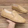 Fashionable casual lightweight breathable leather shoes