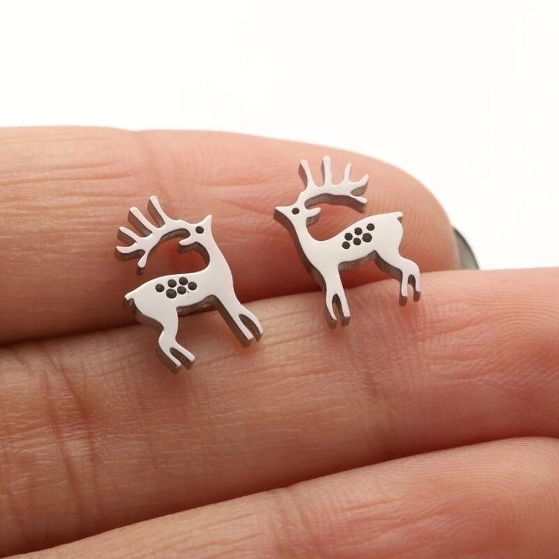 1 Pair Casual Cute Animal Plating Hollow Out 304 Stainless Steel 18K Gold Plated Ear Studs