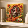 Framed Turkey - DIY Button Art Painting Kit for Creativity DIY Pearl Dot Crafts for Gift Home Wall Decor 30*30CM