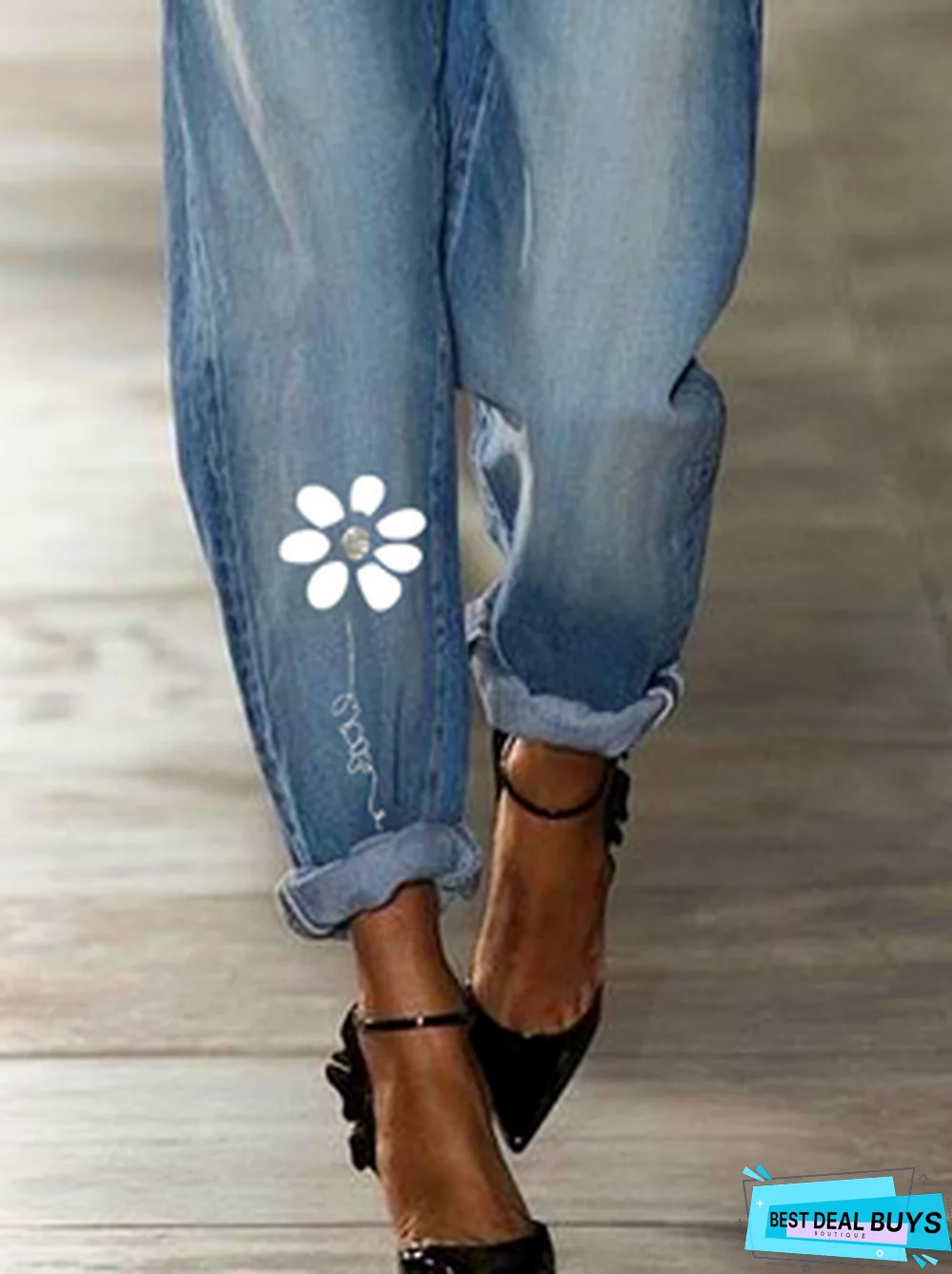 Daisy Denim Casual Loosen Jeans