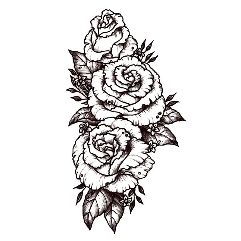 Waterproof Temporary Tattoo Stickers Butterfly Tiger Feather Design Tattoo Children Black Body Art Fake Tattoos for Men Women