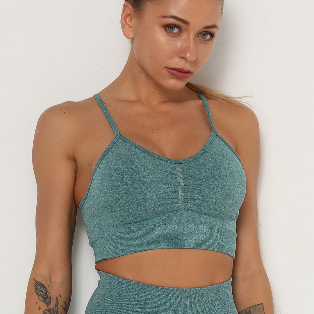 Hot Sale Push Up Sports Tops Fitness Women Sport Female Sport Gym Top Padded Gym Brassiere Sports Tank Top Sportswear bralette