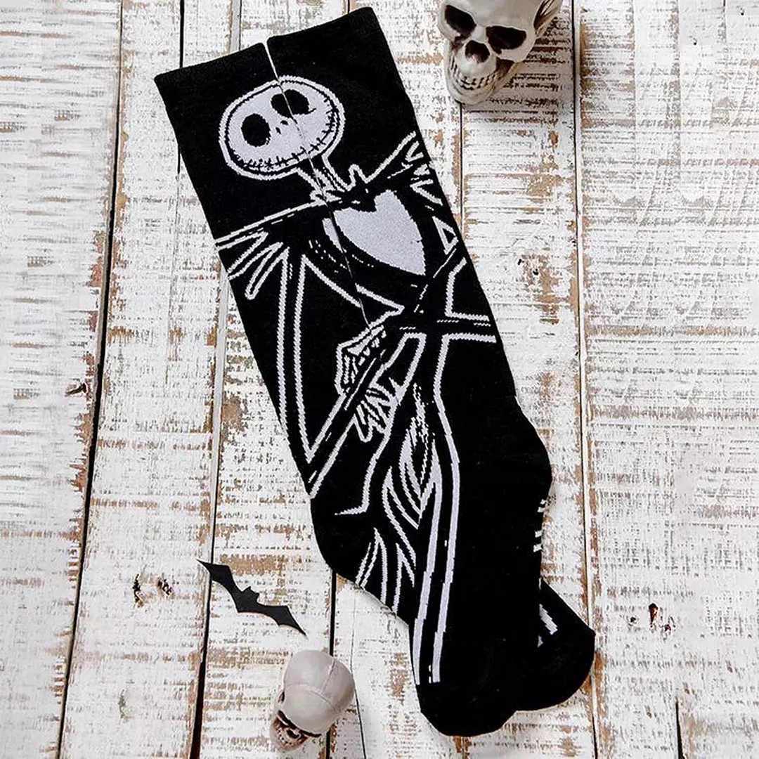 Halloween Skeleton Over Knee Extra Long Socks