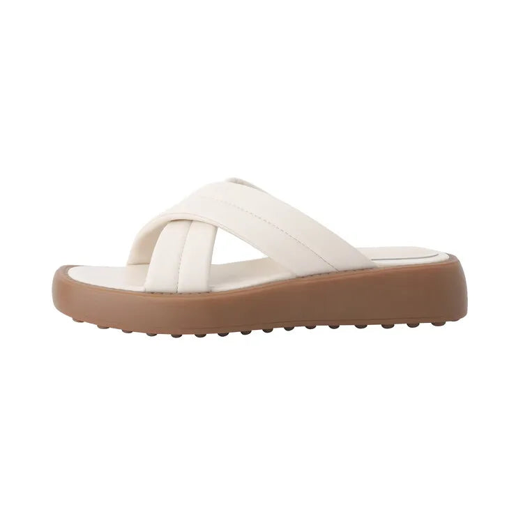 Aiertu NEW Summer Women Shoes Superfine fiber Platform Sandals Thick Heel Shoes Women Wedges Straw Braided Sandals Concise Women Slides Aiertu