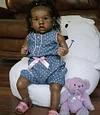 [Holiday Gift Sale] 20" Gemma Truly African American Reborn Toddler Baby Doll Girl - RBBI-Myrebornbabydoll&reg; Myrebornbabydoll&reg;