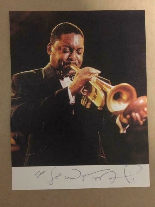 Wyton Marsalis Jazz Musician Boldly Signed 8 3/4 x 7 3/4 Photo Poster painting(Paper Stock)COA