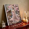(Pre-Framed)Diamond Painting-DIY Crystal Rhinestone Japanese Geisha(25x25cm)
