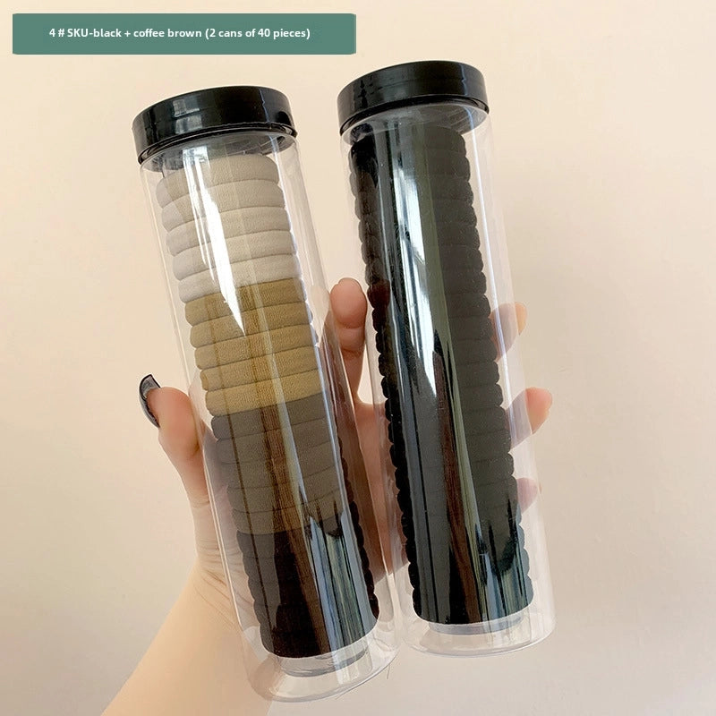 Canned Rubber Band Women’s Tie Head High Elastic Durable Hair Rope Tie Head New Rubber Band High Ponytail Hair Rope Hair Ring