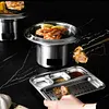 Home Stainless Steel Outdoor Mini Charcoal Stove Portable Round Barbecue Grill