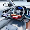 Car Steering Wheel Tray Car Desk for Eating Food Drink and Writing Laptop Work