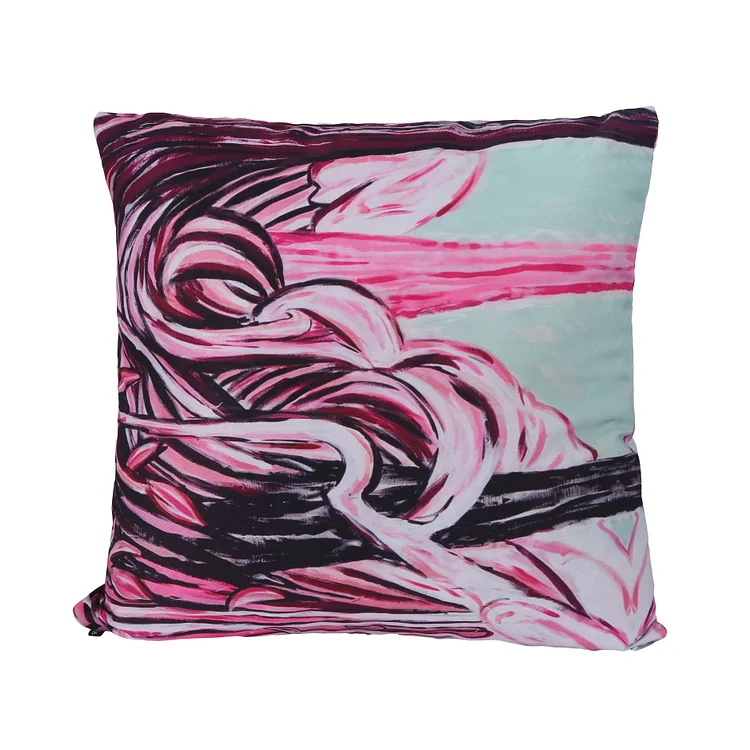 NIGEL NOLAN Print Pillow - 4 Recycled Water Bottles - Pink