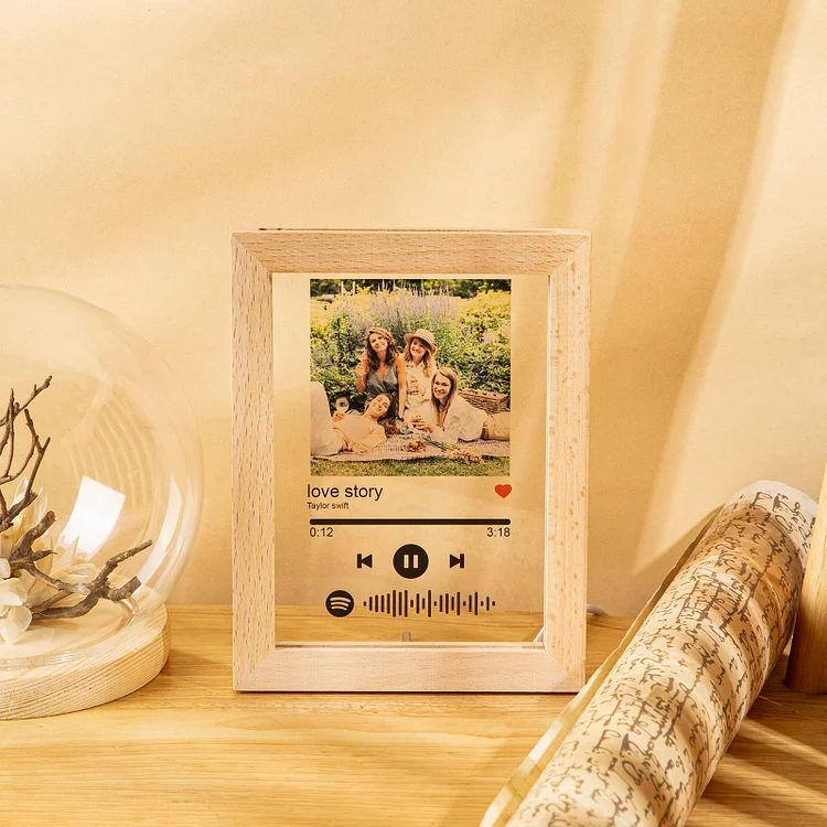 Custom Photo Frame Night Light with Spotify Code Music Lamp