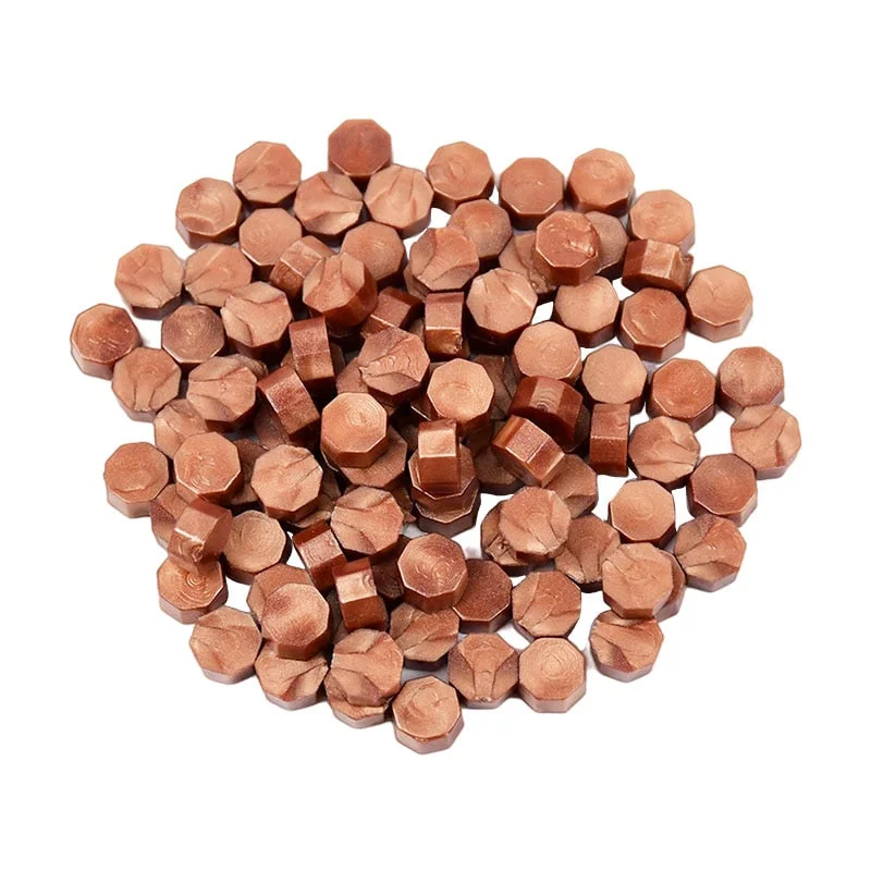 100Pcs/Bag Retro Wax Seal Colored Wax Beads DIY Scapbooking Octagon Sealing Stamp for Envelope Letter Wedding Party Invitation