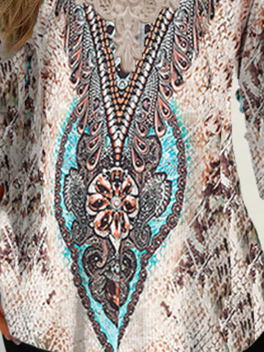 Women Half Sleeve V-neck Solid Color Dress