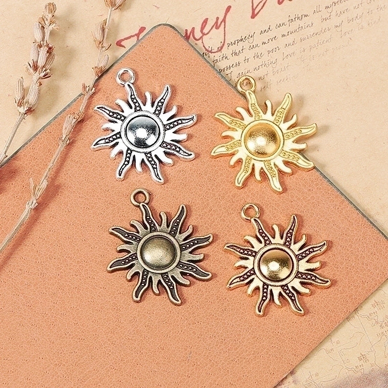 20 Pieces 100 Pieces Classic Style Commute Sun Alloy Plating Gold Plated Charms Jewelry Accessories