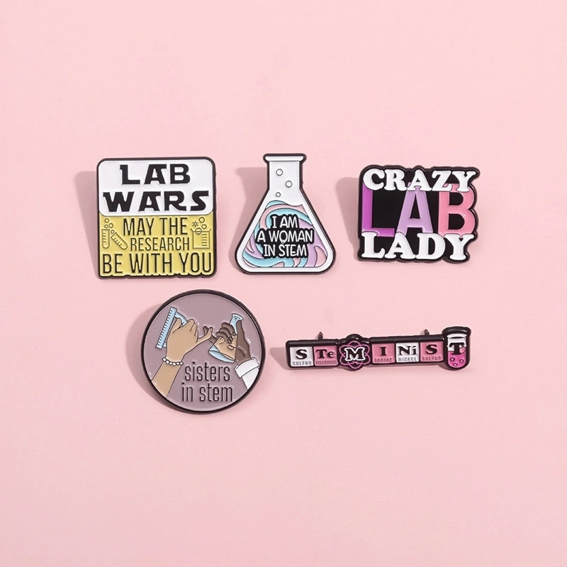 Cartoon Style Cute Cowboy Style Pin Chemical Instrument Letter Alloy Stamping Stoving Varnish Plating Kid’S Unisex Brooches