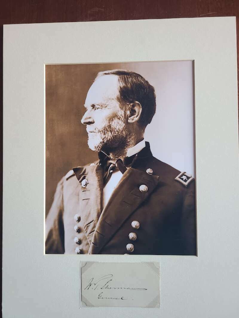 General William Sherman JSA Coa Hand Signed Cut Mounted With Photo Poster painting Autograph