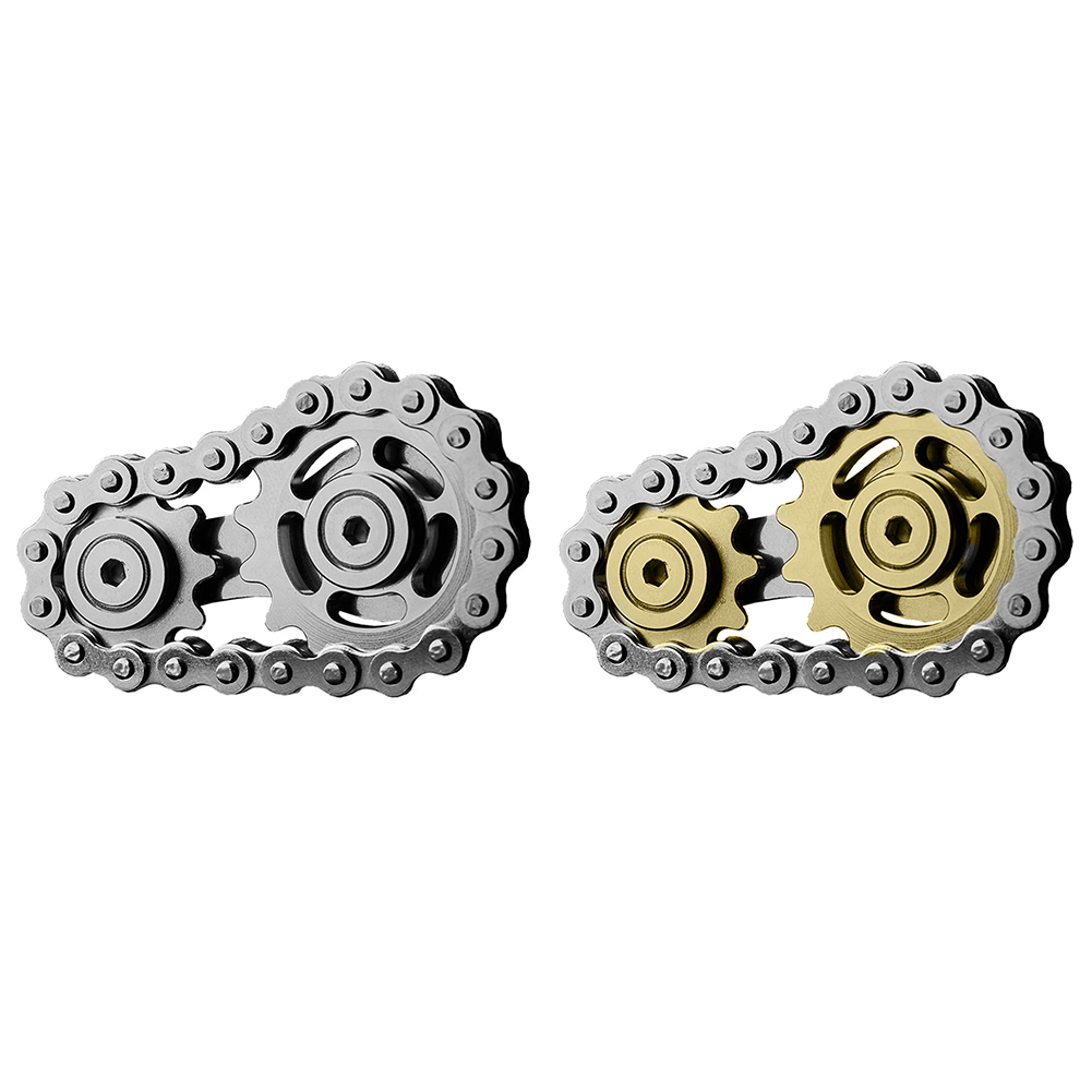 

EDC Sprockets Chains Decompression Fingertips Spinning Gearwheel Gyro Toy, Gold, 501 Original