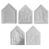 Silicone Bunny Atmosphere Lamp DIY Mold for Easter Home Decoration (5-Piece Set)