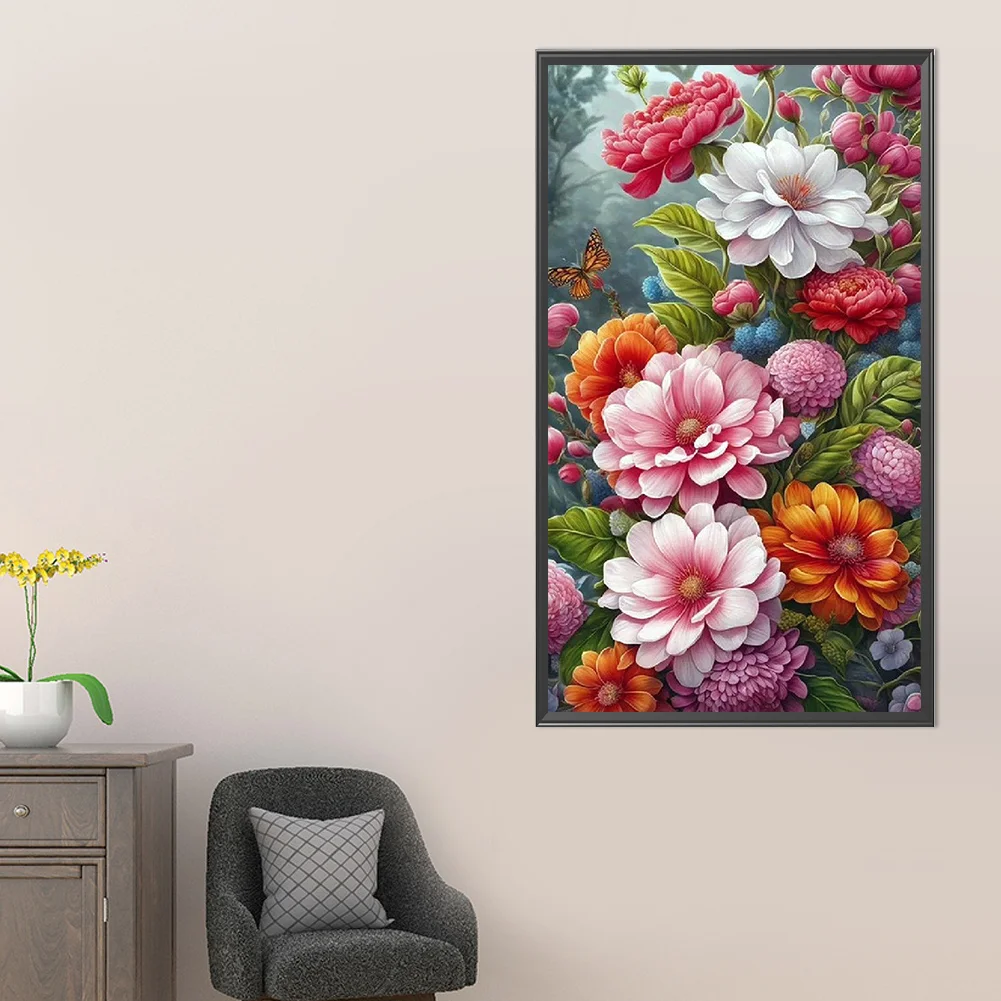 Partial AB Diamond Painting - Full Round Drill - Rose(Canvas|45*75cm)