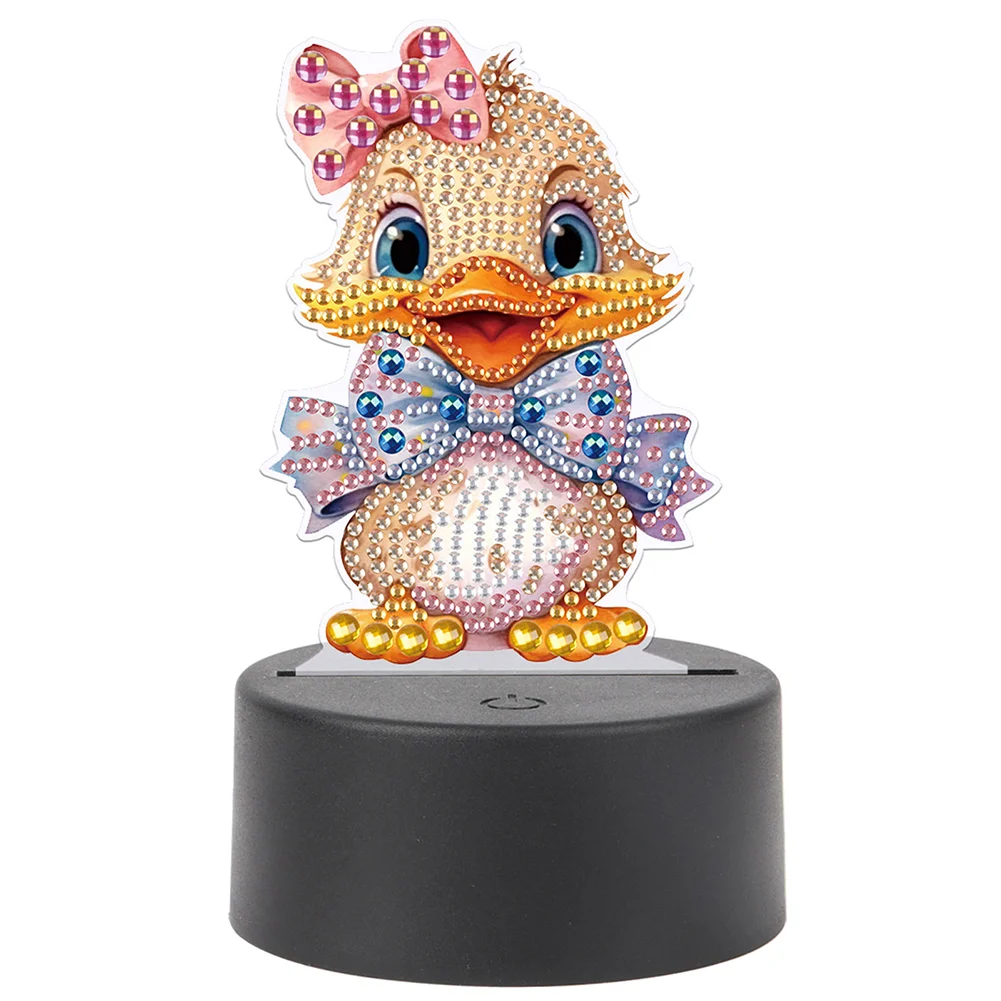 DIY Duck Diamond Painting LED Lamp Diamond Painting Night Light 