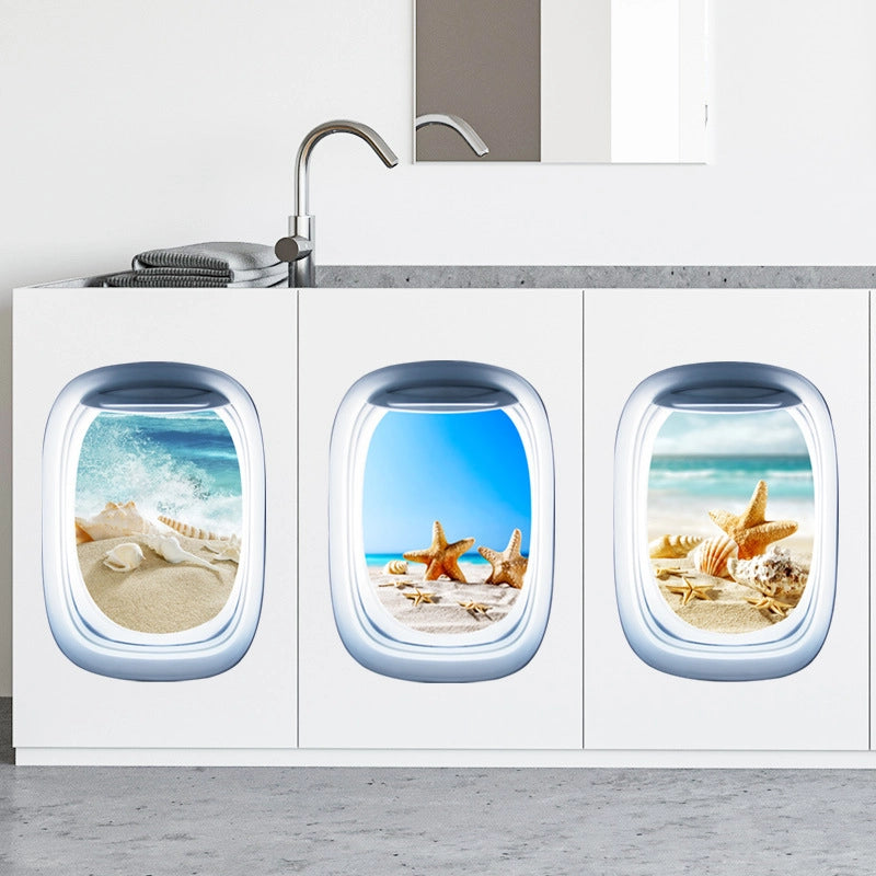 Casual Elegant Landscape PVC Wall Sticker Bathing