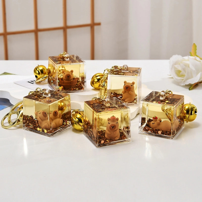 Cute Animal Capybara Arylic Unisex Bag Pendant Keychain