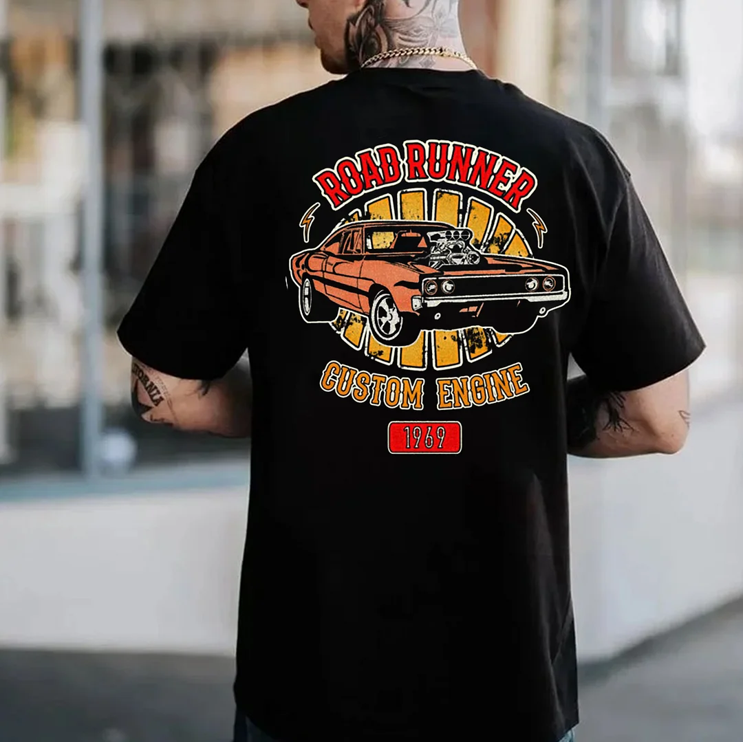 ROAD RUNNER CUSTOM ENGINE Classic Car Print Men's T-shirt
