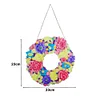 Diamond Painting Flower Wreath with Chain Art Pendant