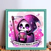 Halloween Drinking Death-11CT Stamped Cross Stitch 40*40cm/15.75*15.75in