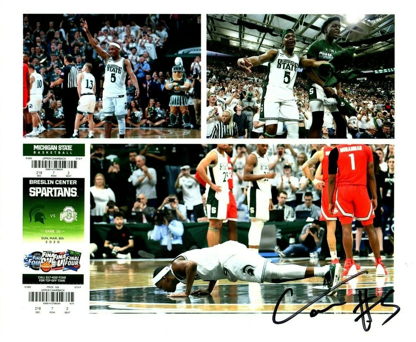 Cassius Winston Michigan State Spartans autographed signed 8x10 Photo Poster painting SENIOR DAY