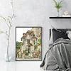 Flower House-14CT Stamped Cross Stitch 30*40cm/11.81*15.75in