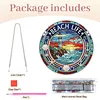 Diamond Painting Single-Sided Acrylic Beach Life Pendant for Home Wall Door and Window Decoration