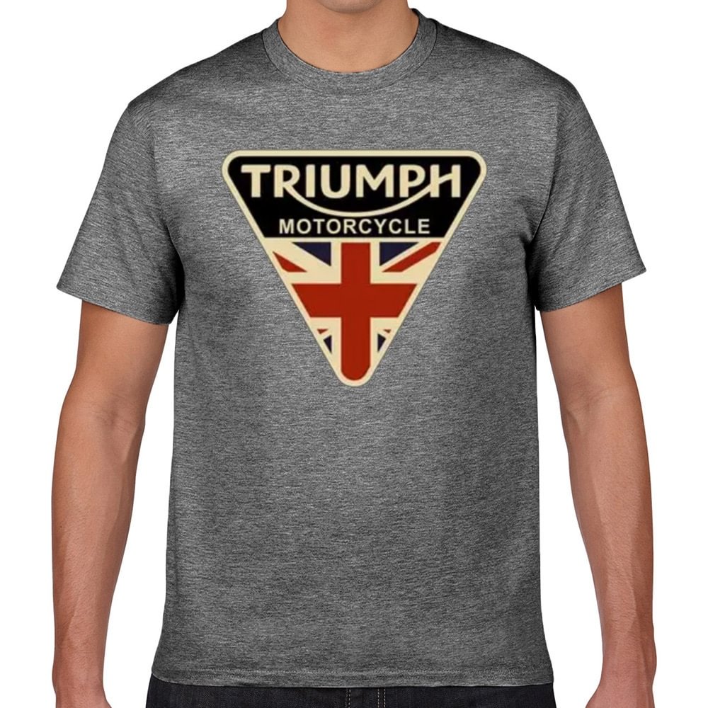 Triumph motorcycle Print Men's Casual Short Sleeve T-shirts-VESSFUL