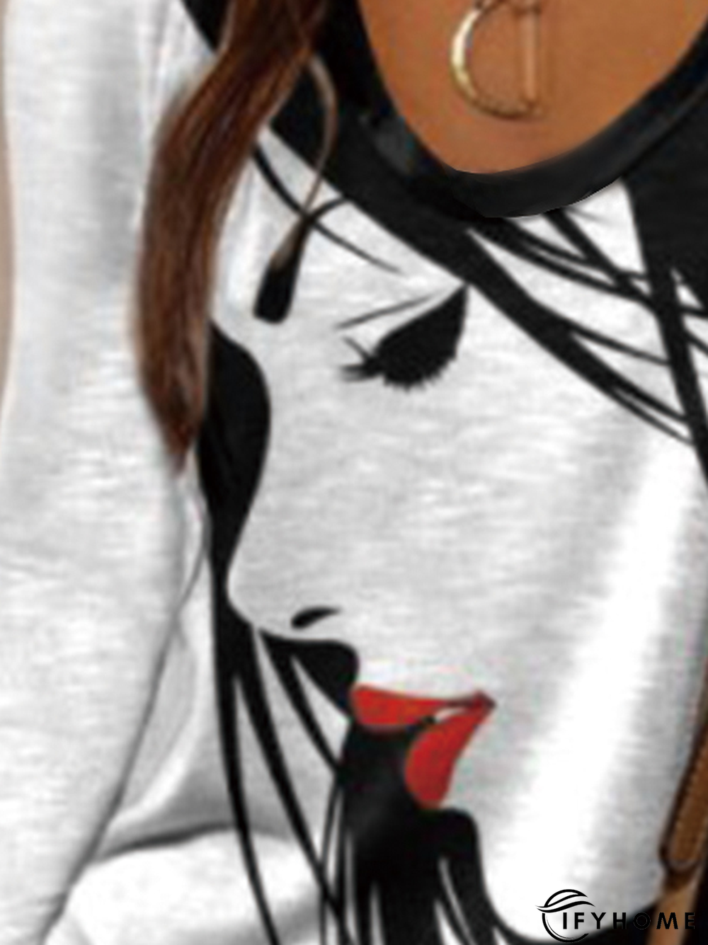 Vintage Long Sleeve Cotton-Blend T-shirt | IFYHOME