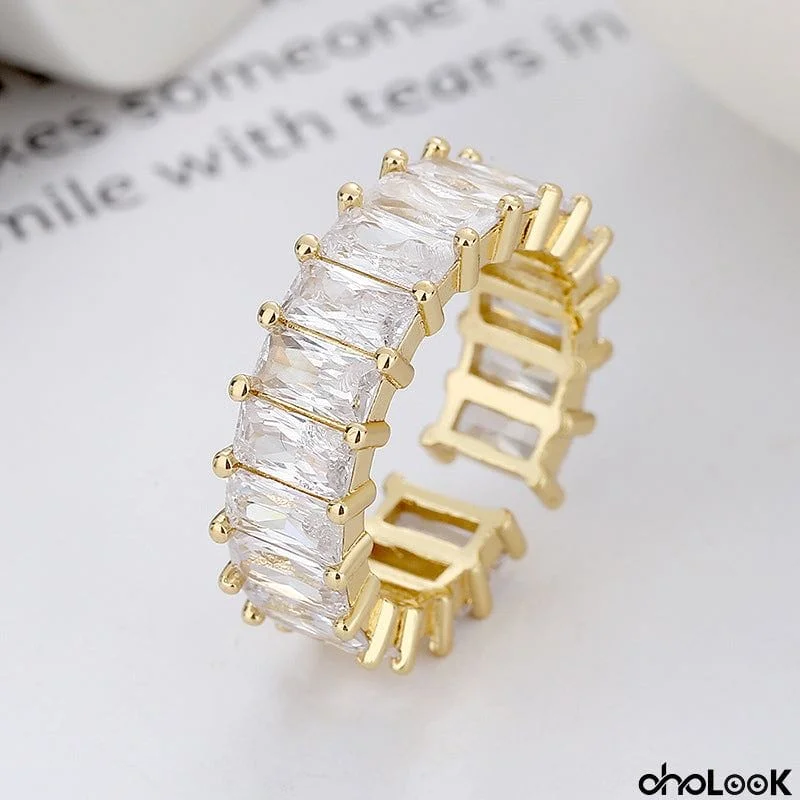 Unisex Good Luck Simple Travel Souvenir Open Zircon Rings