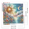 Diamond Painting-DIY Full Round Drill Flower Sea Moon（40x40cm）