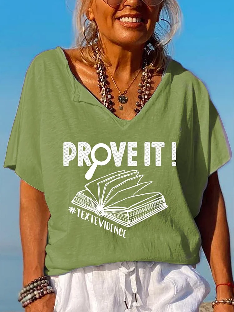 Prove it V Neck T-shirt-08133-Annaletters