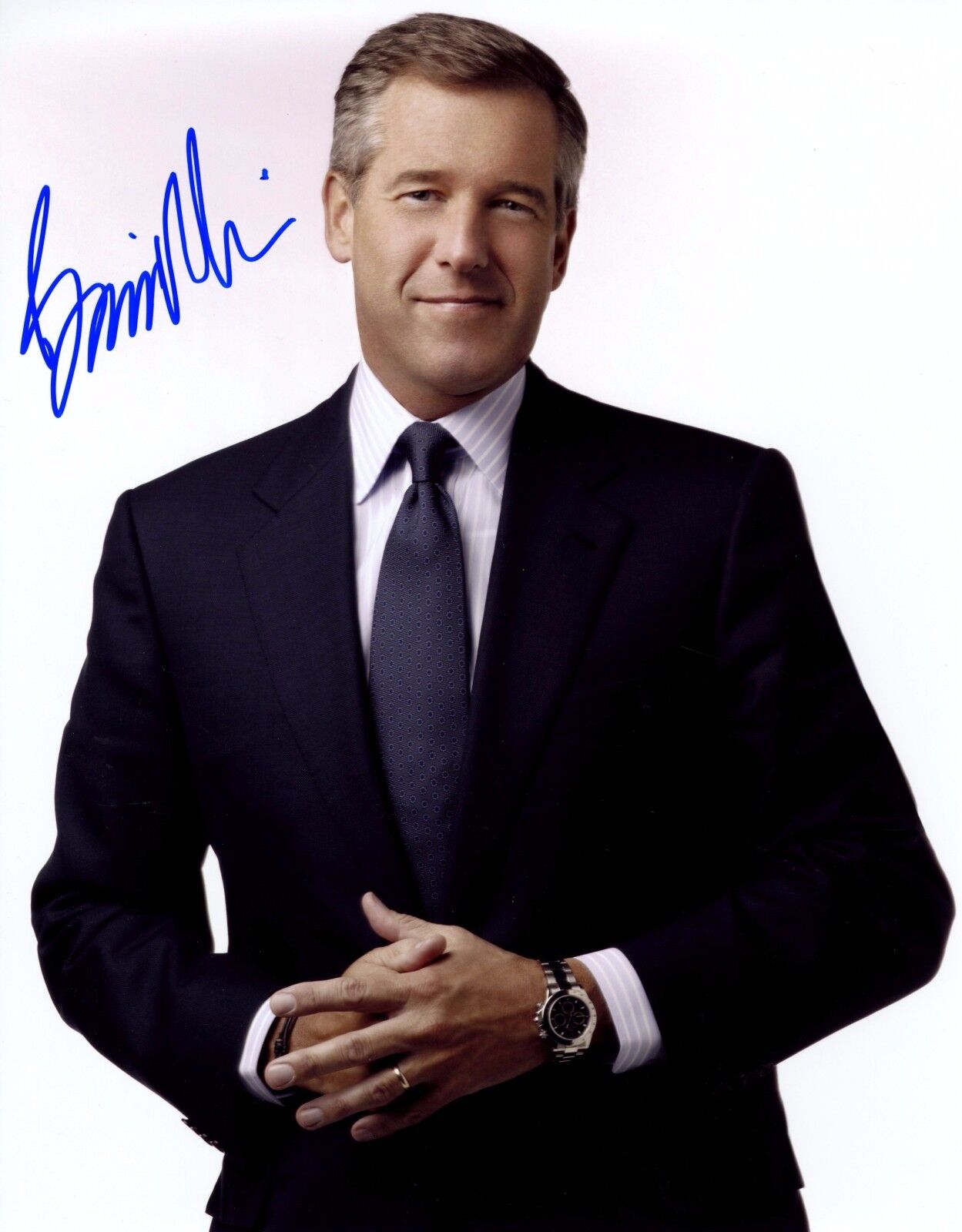 Brian Williams Signed 11x14 Photo Poster painting NBC Autograph Democrat Pundit Host Anchor News