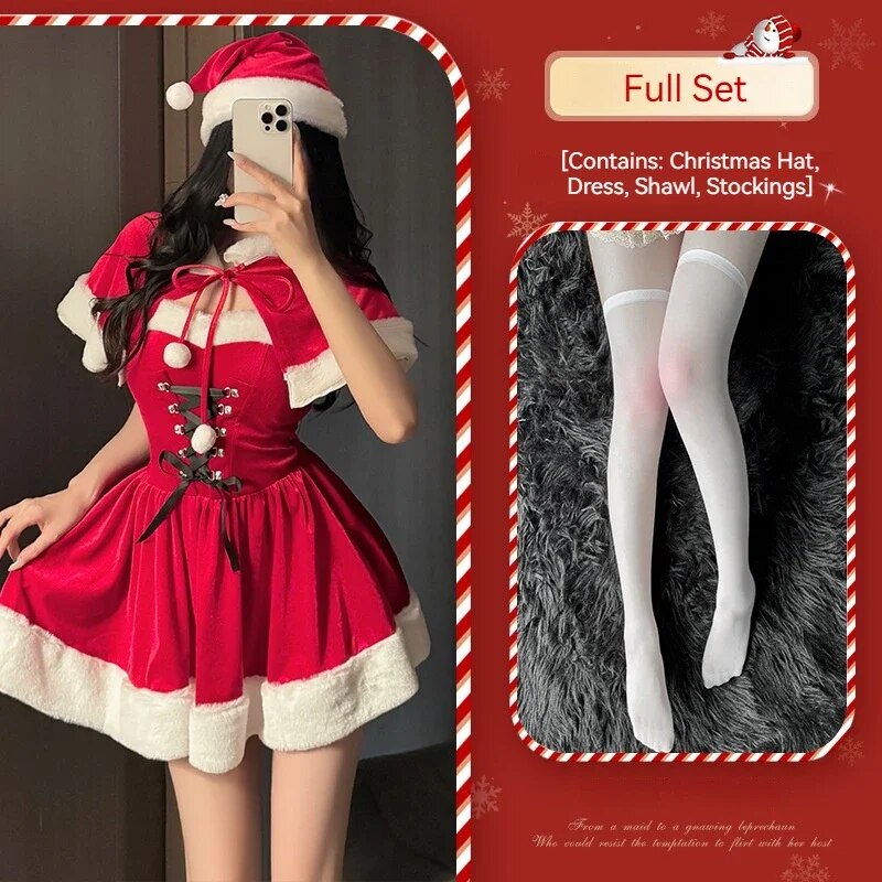 [Wetrose] In Stock Christmas Fairy Elf Cosplay Costume Cosplay New Year Sexy Lingerie