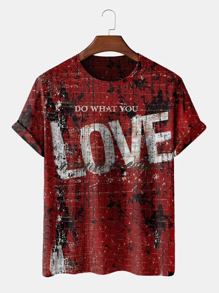 Love Vintage Red Short Sleeve T-Shirt