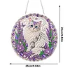 Special Shaped Diamond Painting Kit Cat Acrylic Pendant Art 25cm