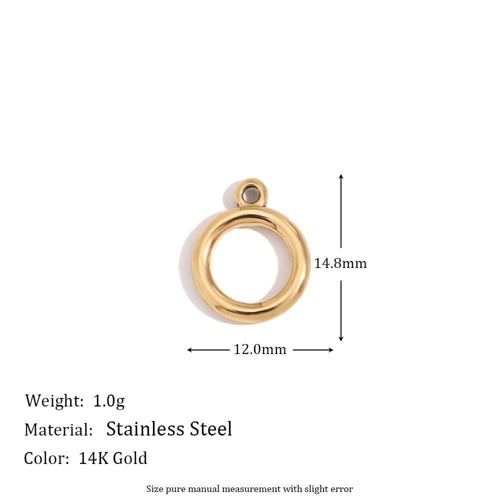 5 Pieces Fashion Irregular Heart Stainless Steel 18K Gold Plated Jewelry Making