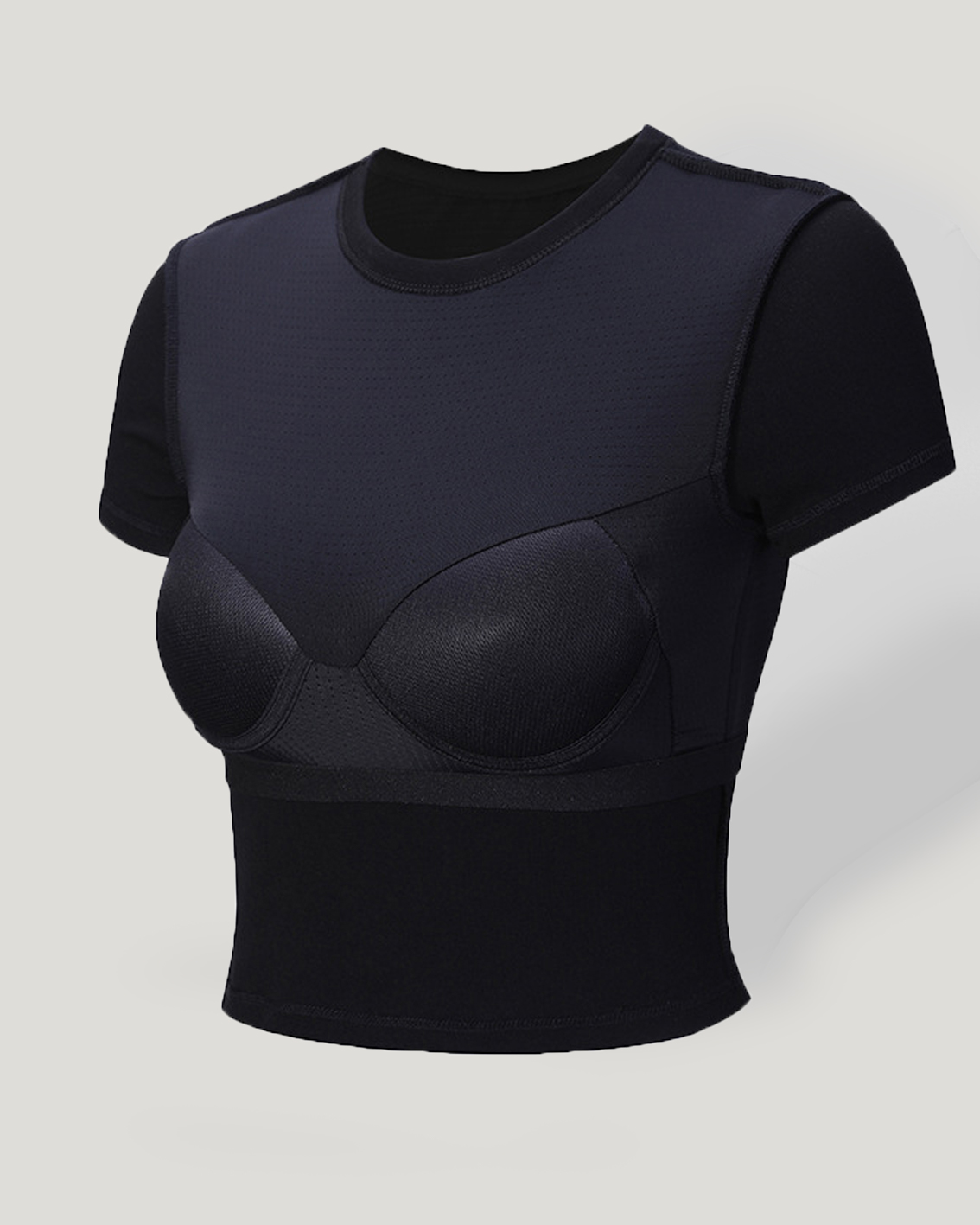 Modal Short-Sleeved Vest with Chest Pad